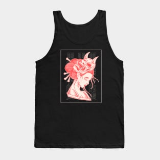 Oni mask Girl pink Tank Top